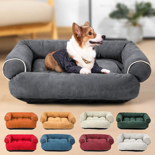 Luxury Plush Pet Sofa Bed - Cozy Haven for Dogs and Cats